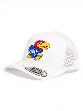Kansas Jayhawks 3D YP Snapback Trucker Hat- White